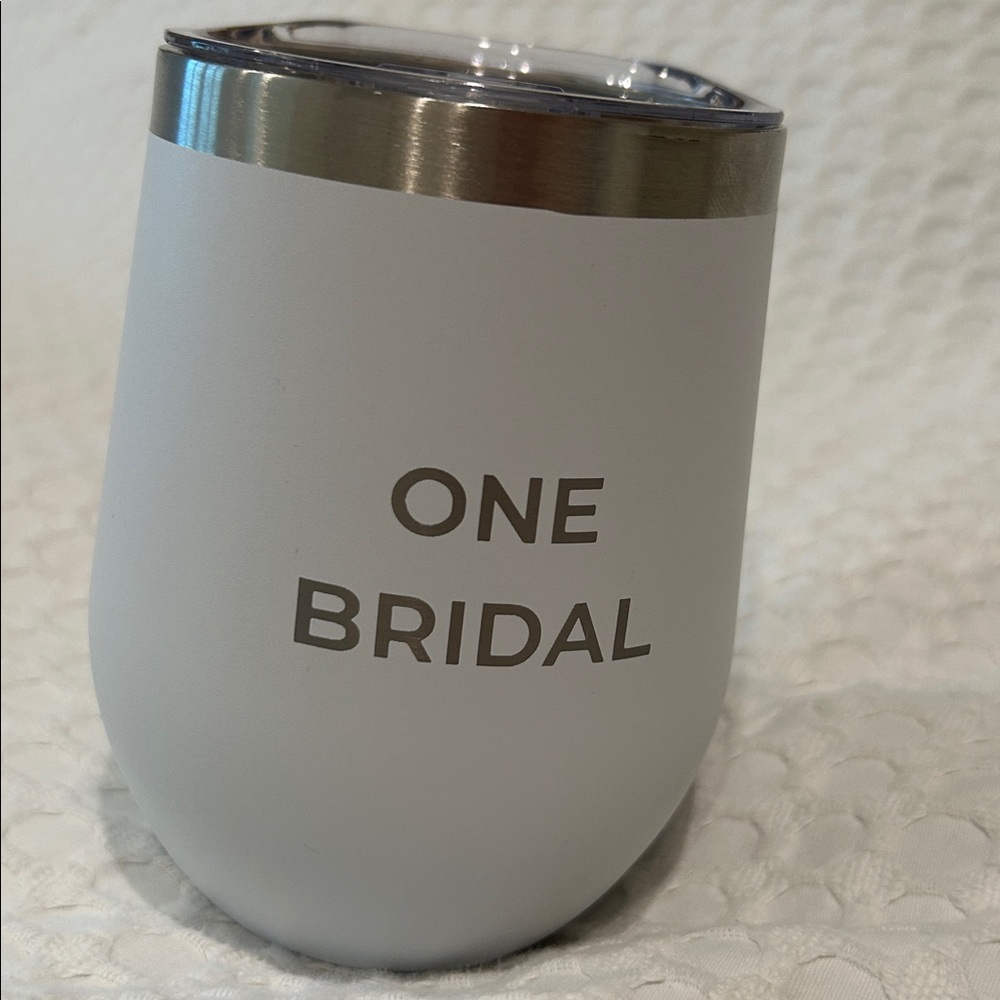 White Insulated Tumbler-One Bridal